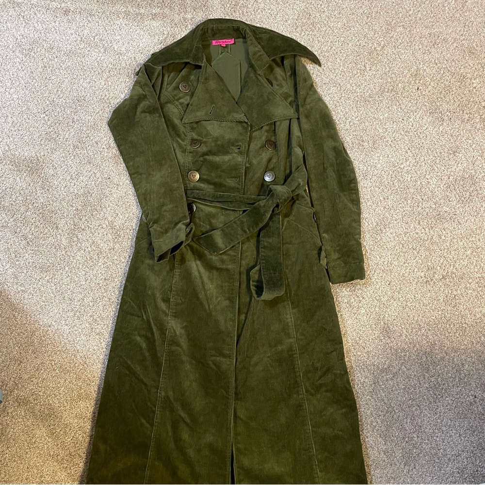 Betsey Johnson Y2K Vintage Corduroy Forest Green Jacket